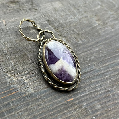 Amethyst Brass Pendant
