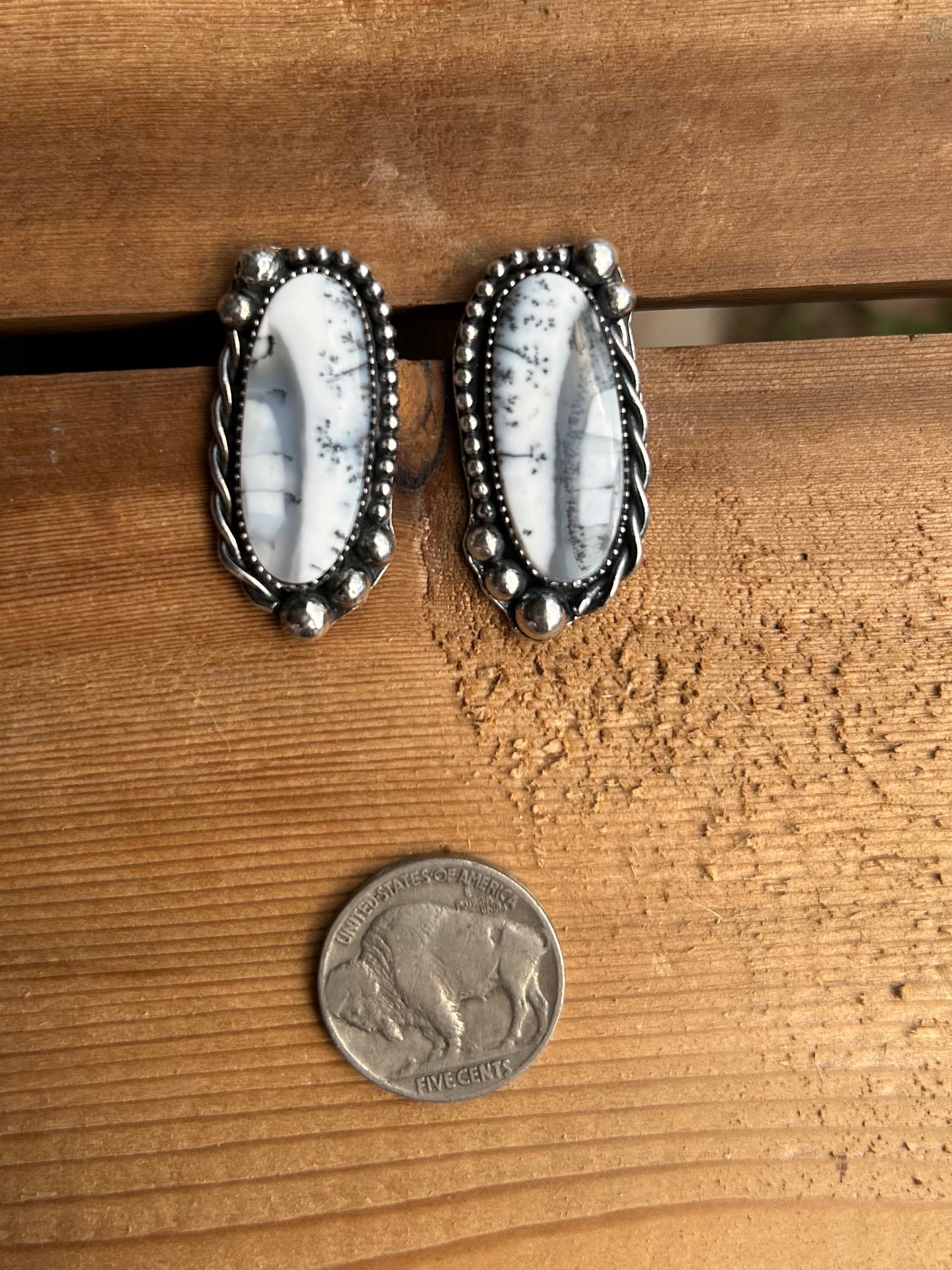 Dendritic Agate Earrings