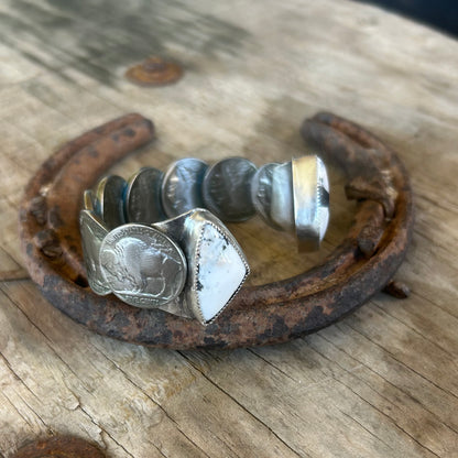 White Buffalo Buffalo Nickel Cuff